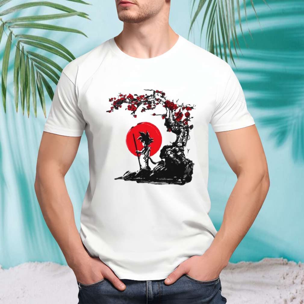 Dragon Ball Cherry Blossom Red Sun Japanese Anime shirt