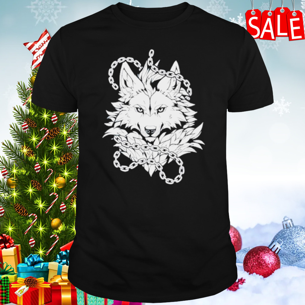 Wolf & Chains black and white shirt