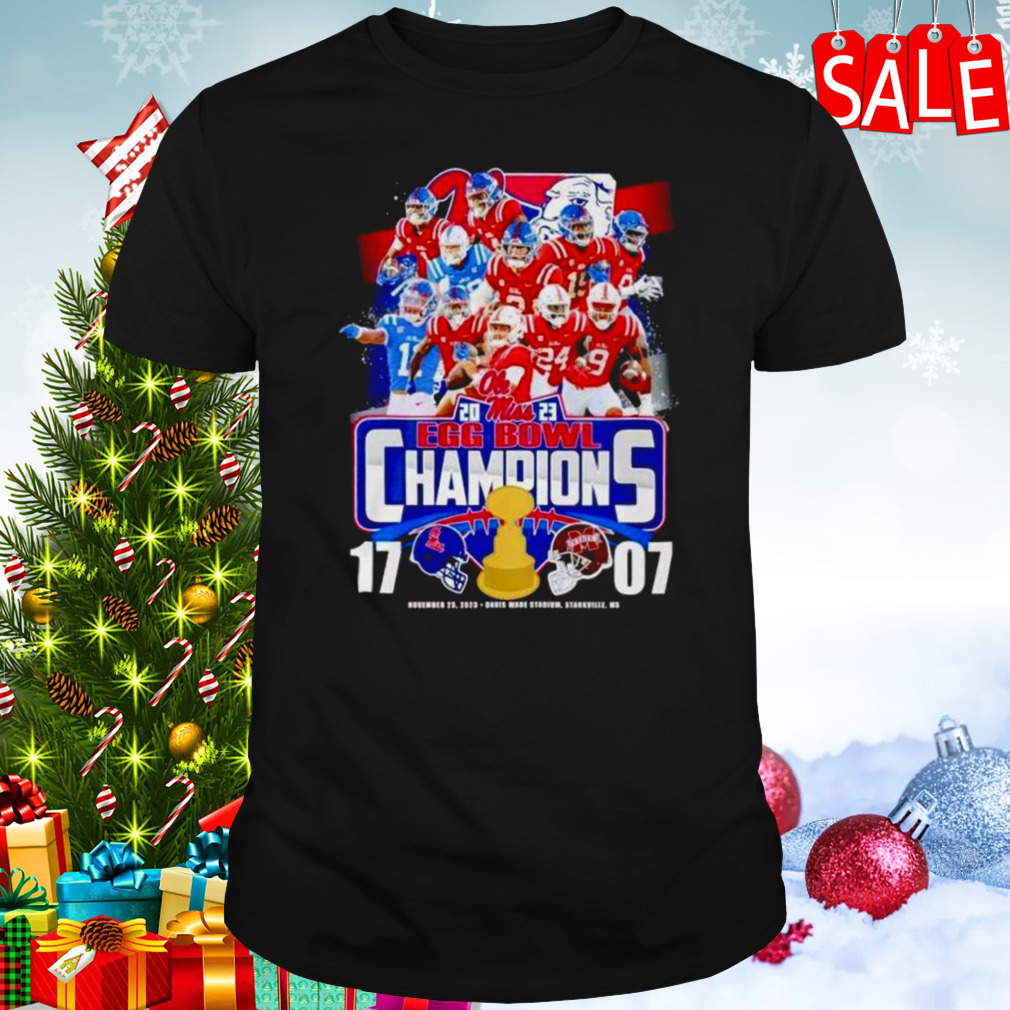 Ole Miss Rebels 2023 Egg Bowl Champions With 17-7 Points T-Shirt
