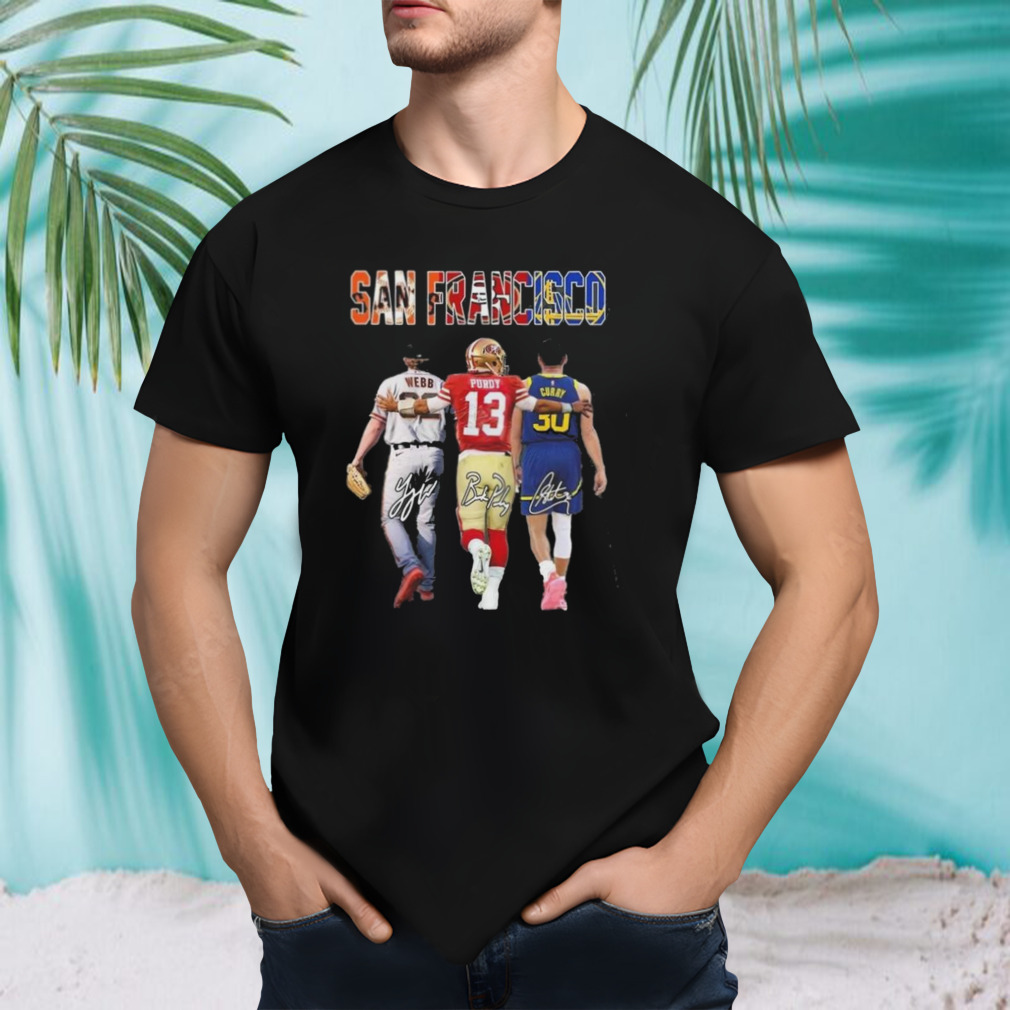 San Francisco Webb Purdy And Curry Signatures T-shirt