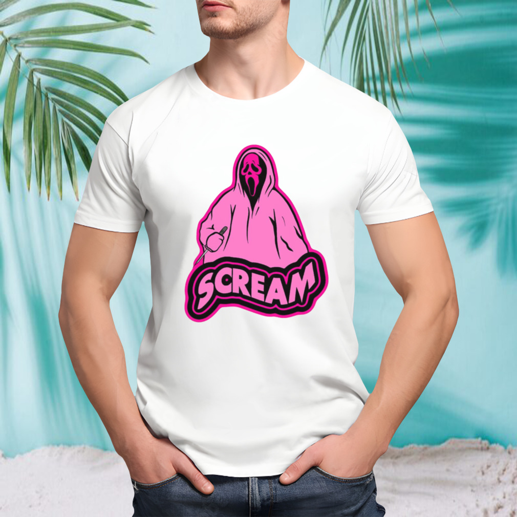 Pink Ghostface Art Lover Gifts shirt