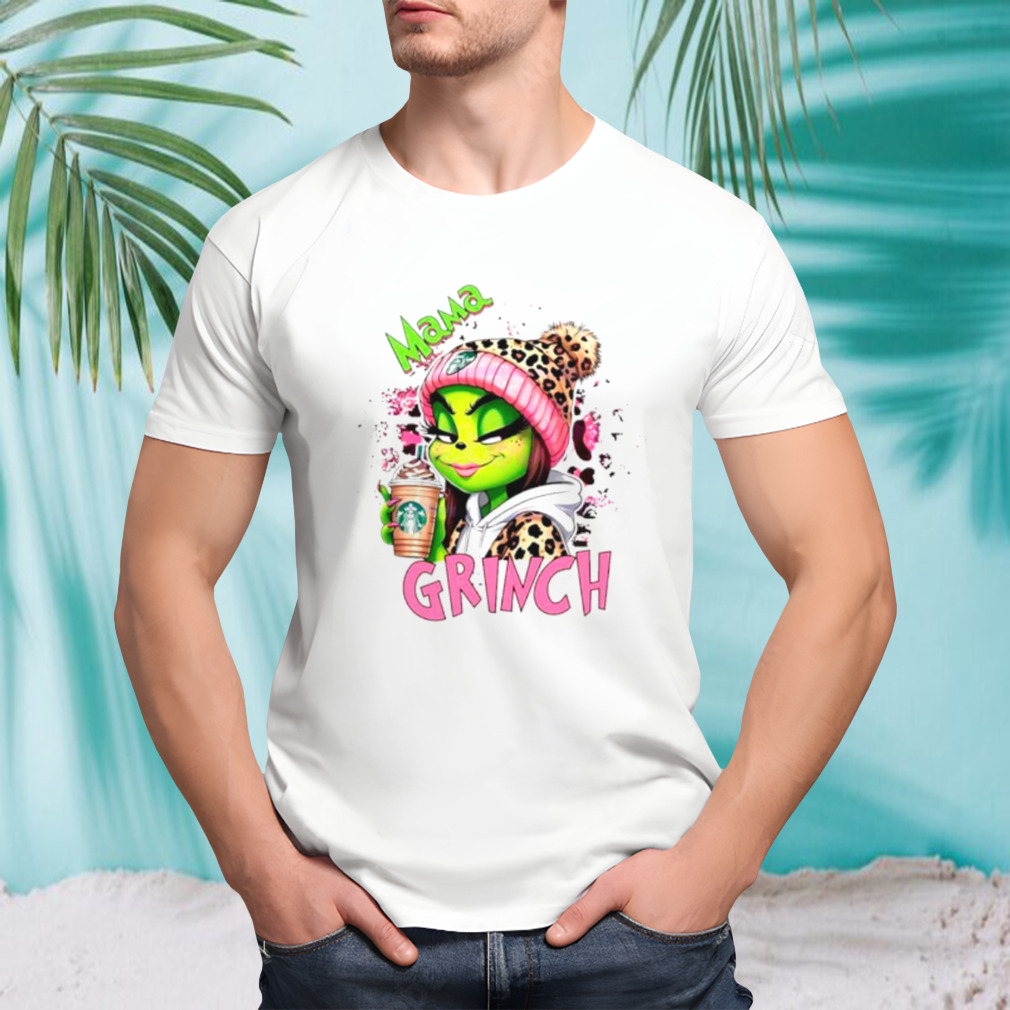Pink mama Grinch leopard shirt