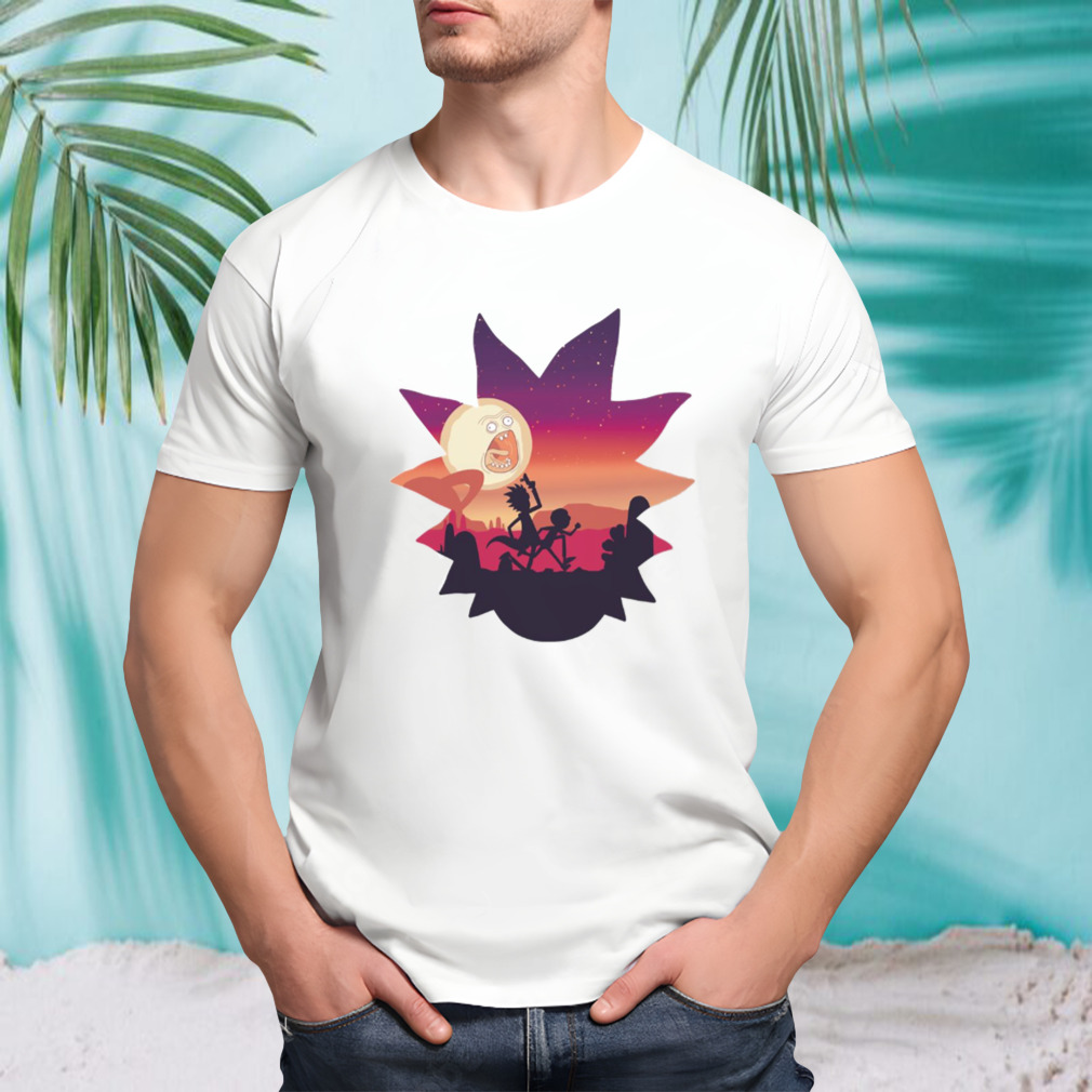 Sunset Rick And Morty Run shirt
