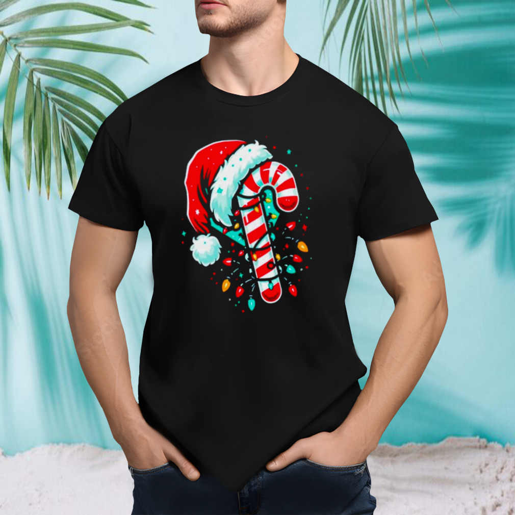 Candy cane crew Christmas lights shirt