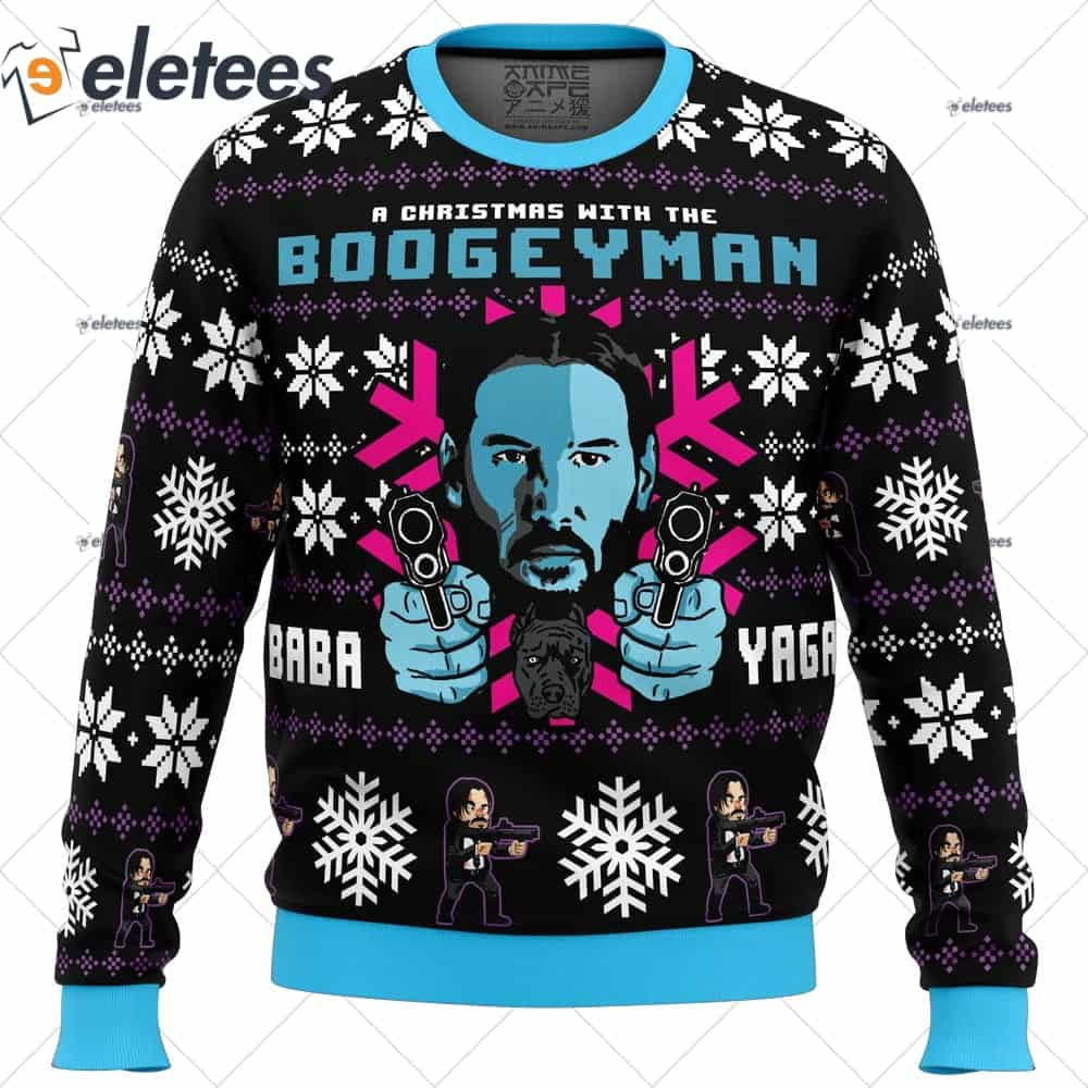 Christmas with the Boogeyman John Wick Ugly Christmas Sweater