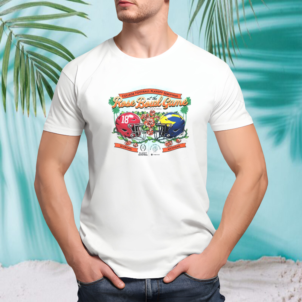 College Football Playoff Semifinal At The Rose Bowl Game 2023-2024 Alabama Crimson Tide vs Michigan Wolverines T-Shirt