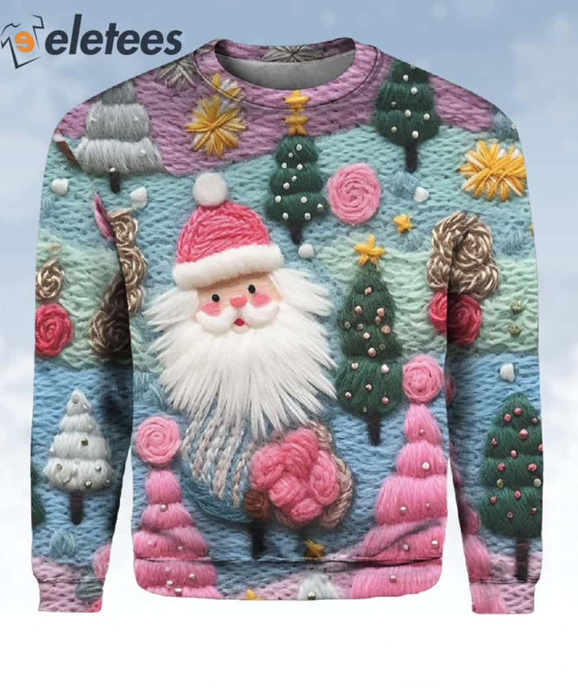 Colorful Santa Ugly Christmas Sweater