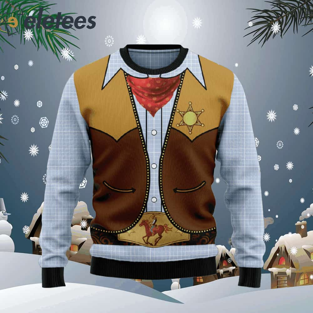 Cowboy Costume Ugly Christmas Sweater