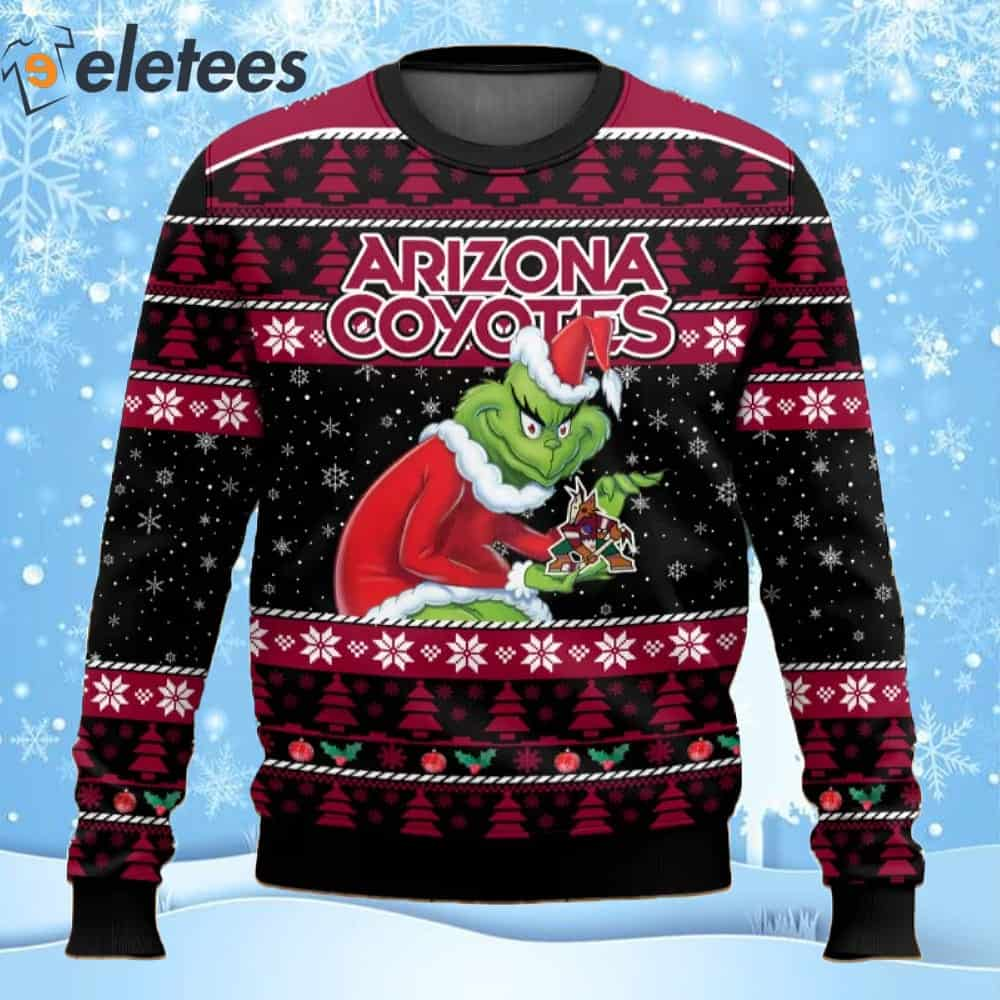 Coyotes Hockey Grnch Ugly Christmas Sweater