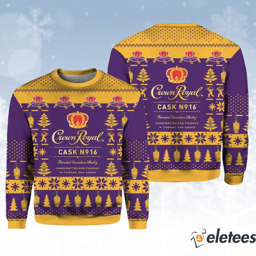 Crown Royal Cask No 16 Ugly Christmas Sweater