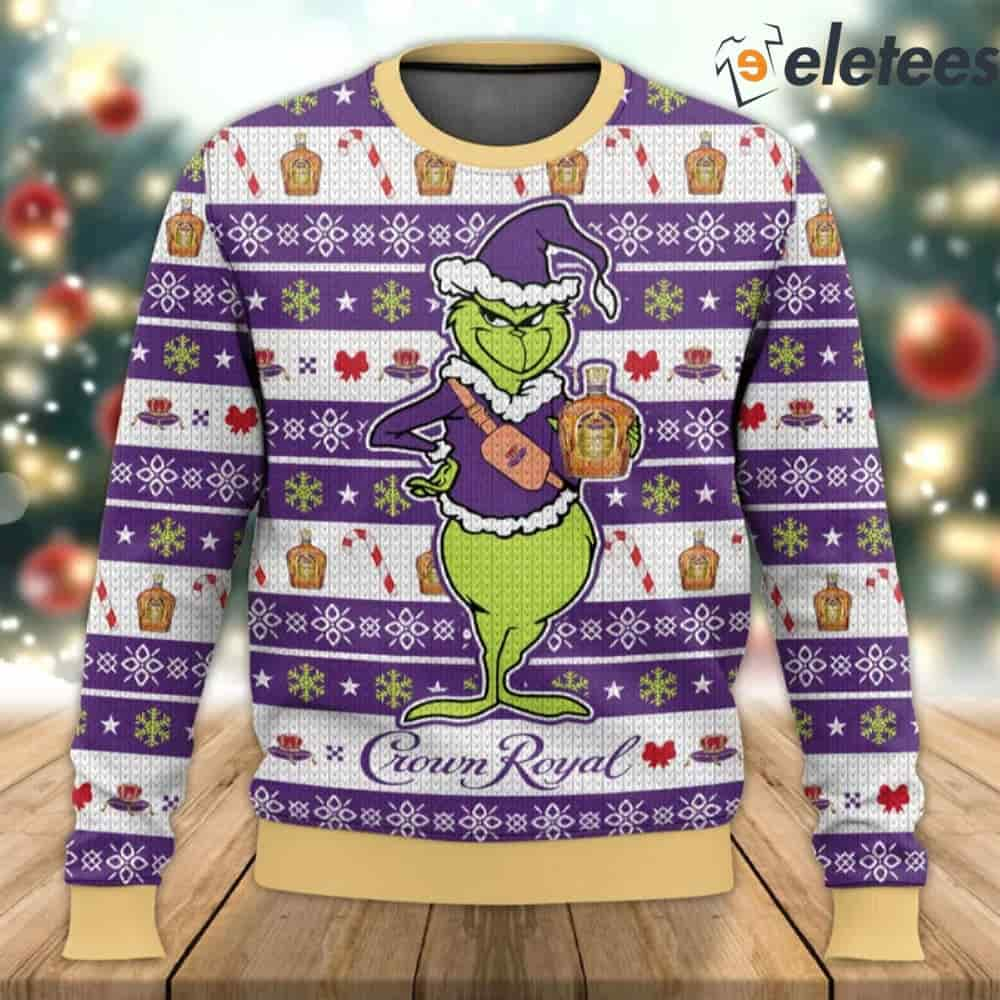 Crown Royal Grnch Ugly Christmas Sweater