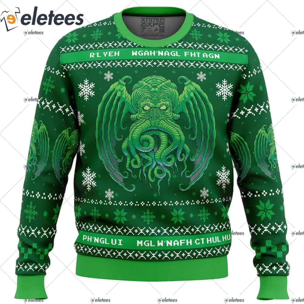 Cthulhu Cultist Christmas Ugly Christmas Sweater