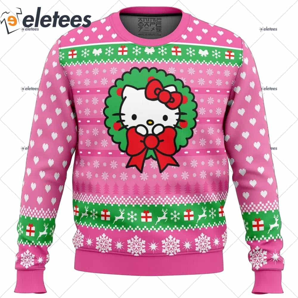 Cute Christmas Hello Kitty Ugly Christmas Sweater