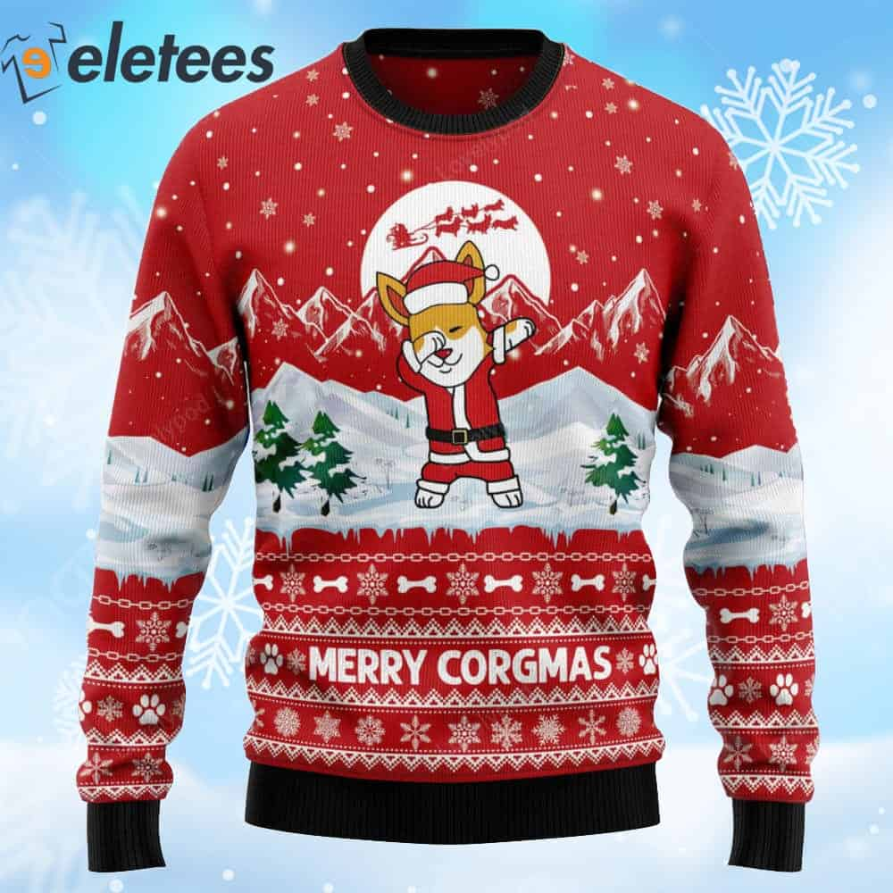 Cute Corgi Merry Corgmas Ugly Christmas Sweater