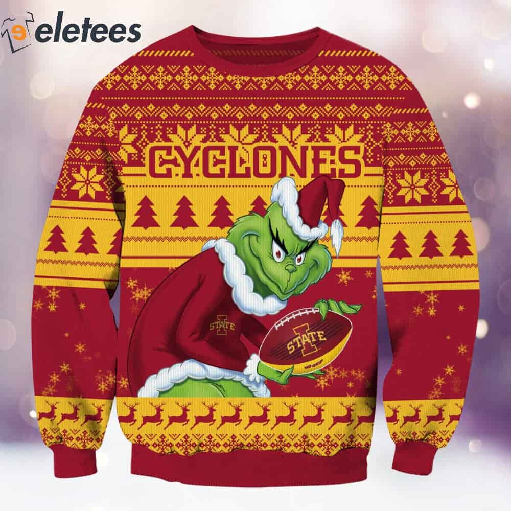 Cyclones Grnch Christmas Ugly Sweater