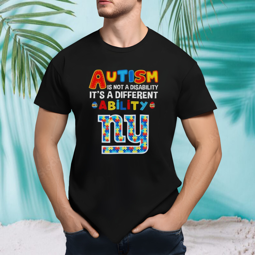 New York Giants Autism Is Not A Disability It’s A Different Ability Shirt