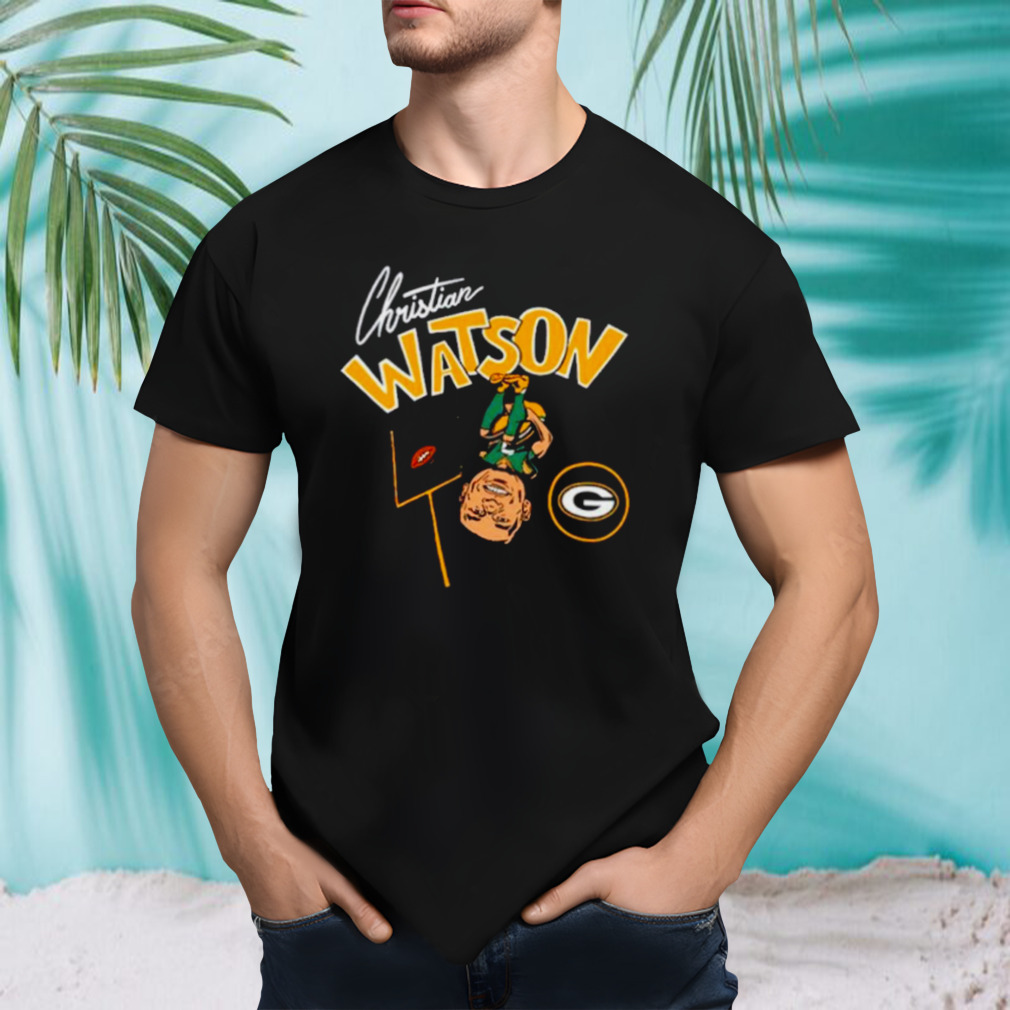Christian Watson Green Bay Packers cartoon shirt
