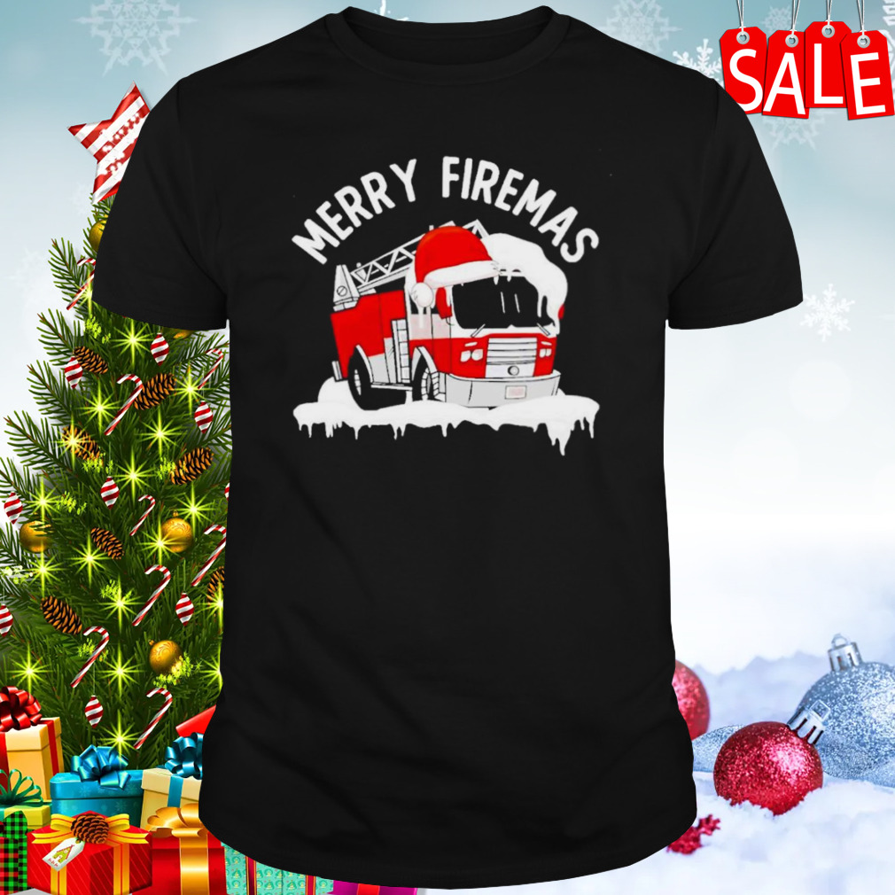 Fire Truck Merry Firemas Shirt