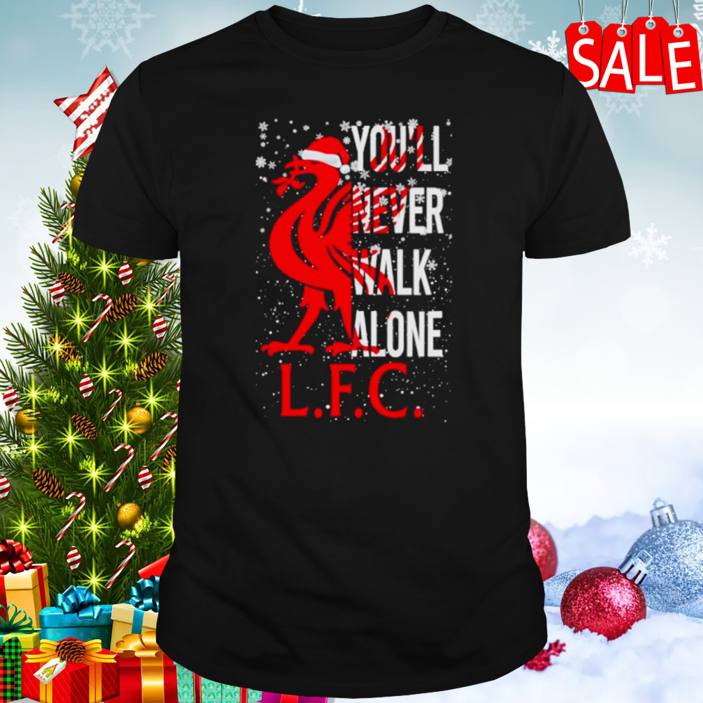 Liverpool santa you’ll never walk alone LFC shirt