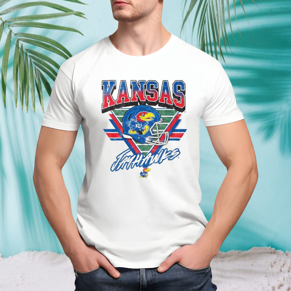 Kansas Jayhawks Helmet triangle vintage shirt