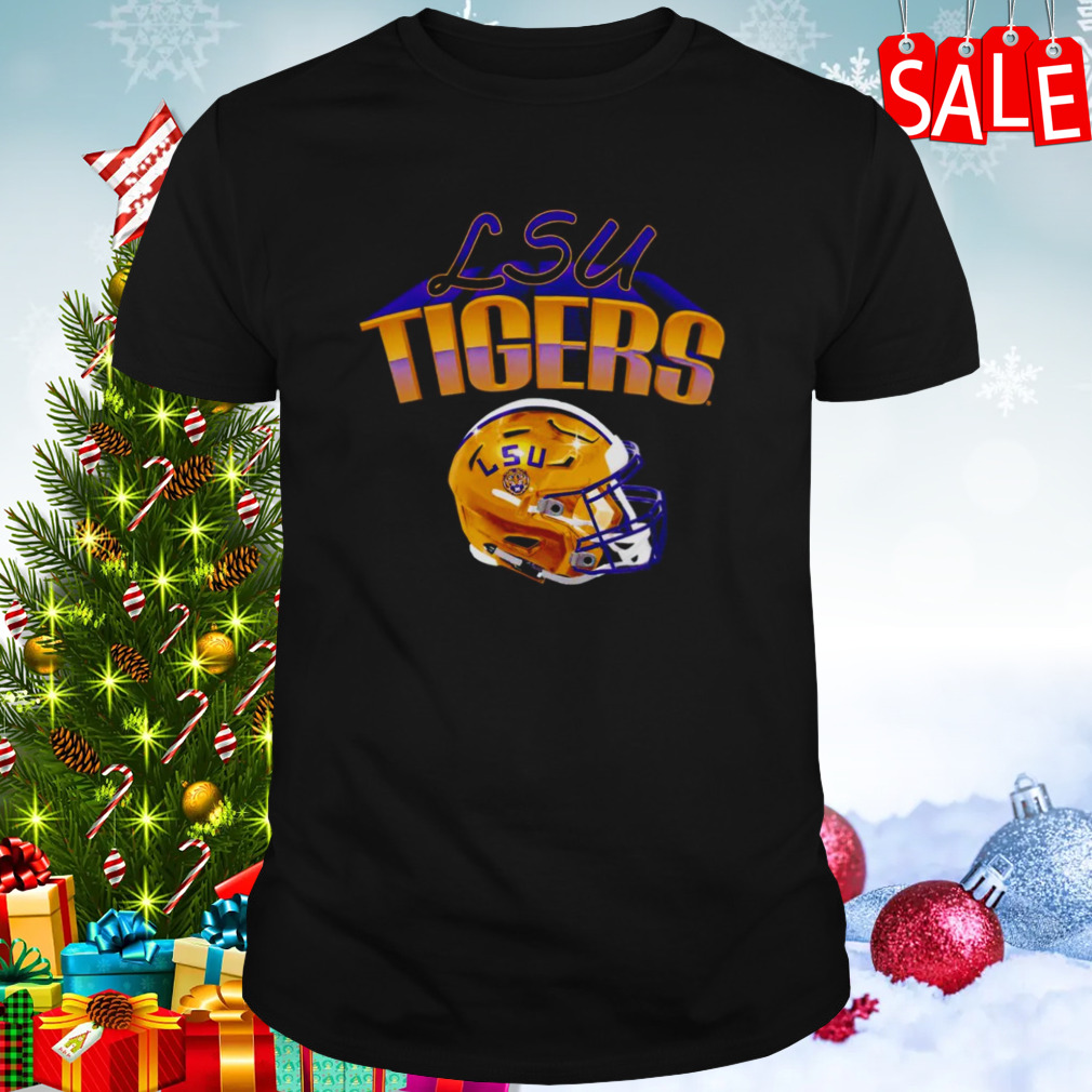 LSU Tigers football Glossy helmet shirt