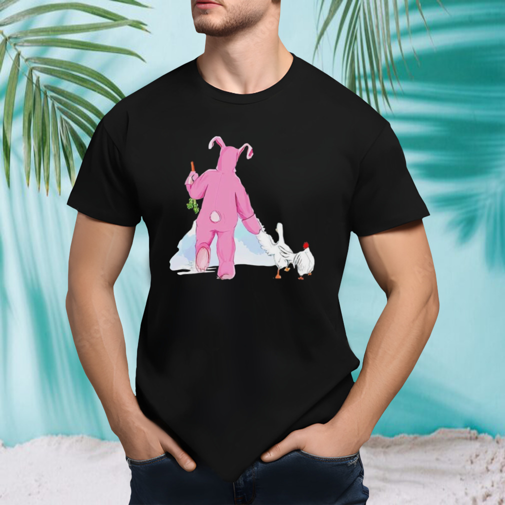 Matthew Perry Pink Bunny and Chicken shirt