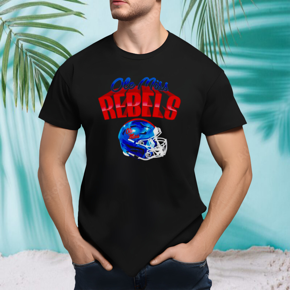 Ole Miss Rebels football Glossy helmet shirt