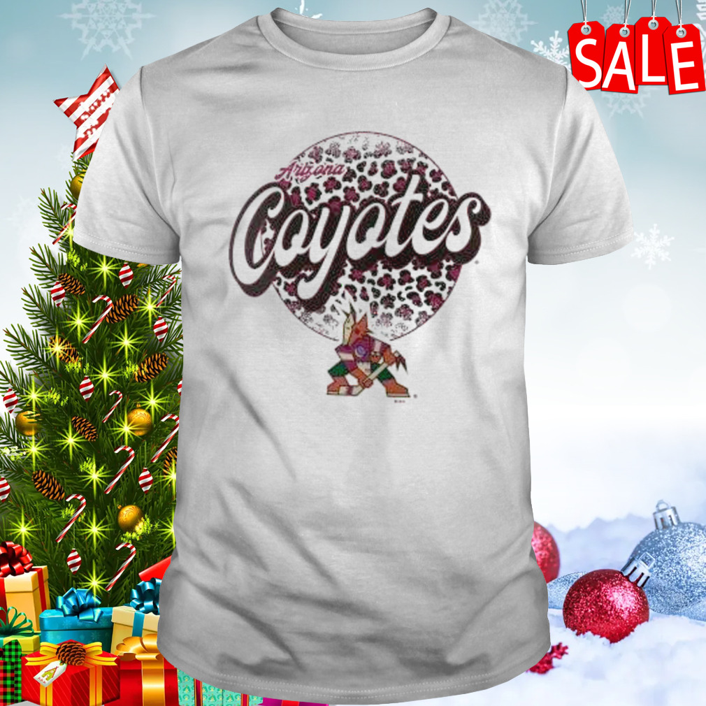Arizona Coyotes NHL Personalized Leopard Print Logo Shirt