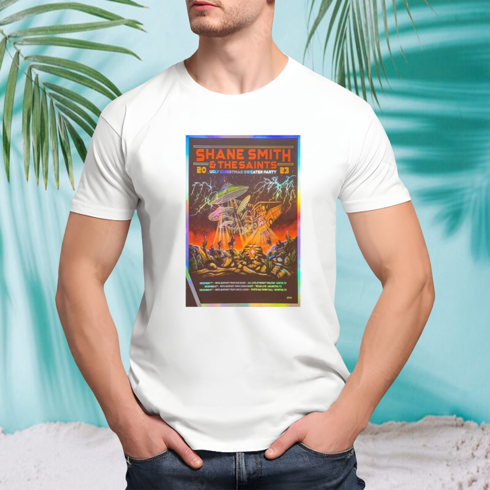 Poster Shane Smith and the Saints Christmas Party 2023 shirt