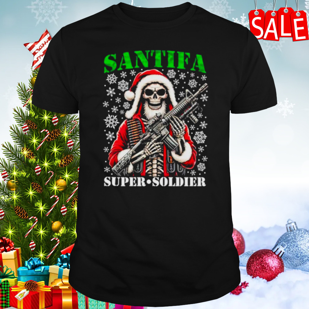 Skeleton santifa super soldier shirt