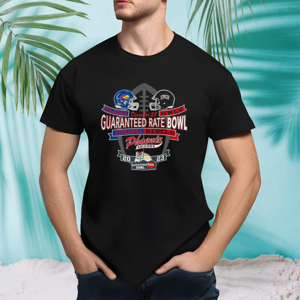 UNLV Rebels vs Kansas Jayhawks Blue 84 Unisex 2023 Guaranteed Rate Bowl Head To Head Helmet T-Shirt UNLV Rebels vs Kansas Jayhawks Blue 84 Unisex 2023 Guaranteed Rate Bowl Head To Head Helmet T-Shirt