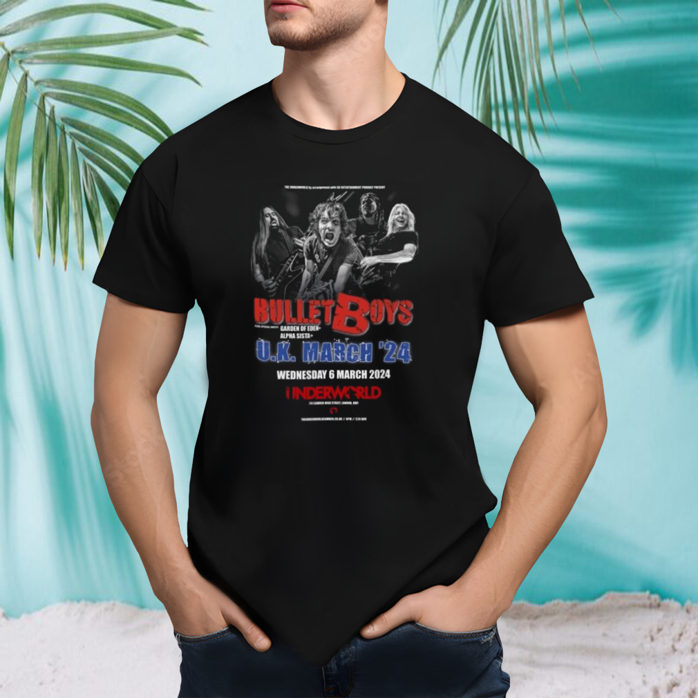 Bullet Boys UK March 2024 Tour Shirt