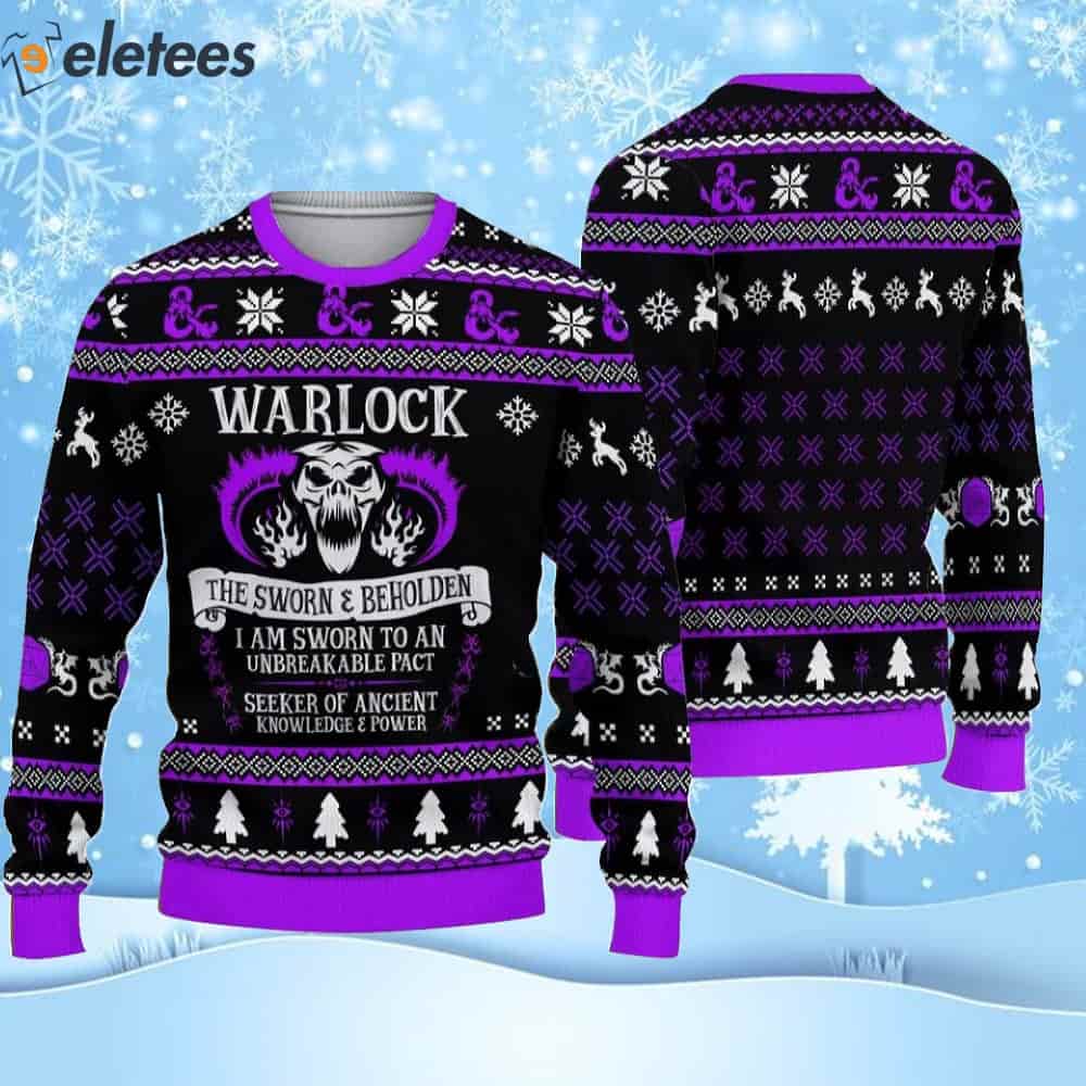 DND Classes Warlock Ugly Christmas Sweater