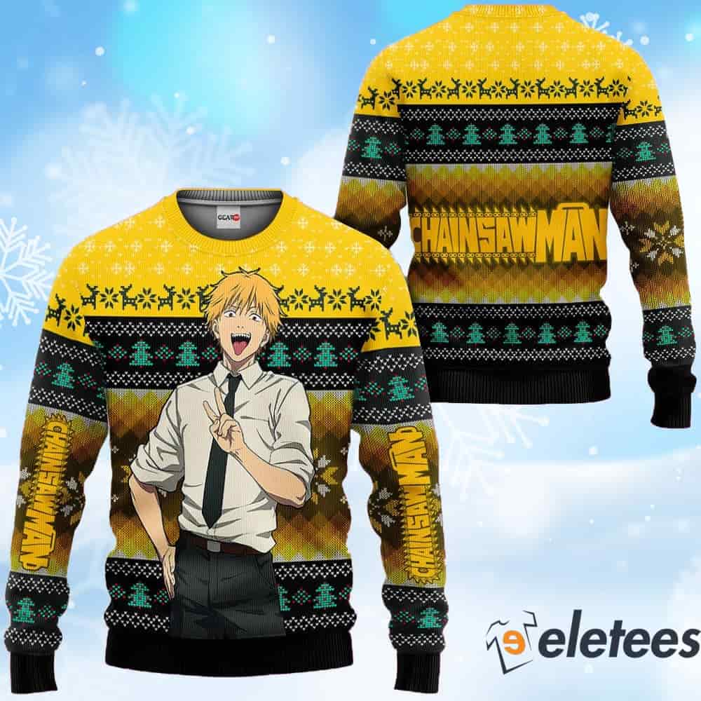 Denji Chainsaw Man Ugly Christmas Sweater
