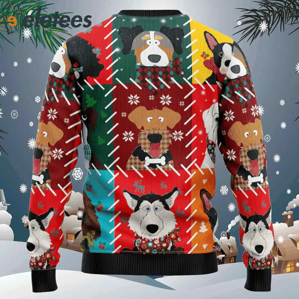 Dog Face Christmas All Over Print Ugly Christmas Sweater