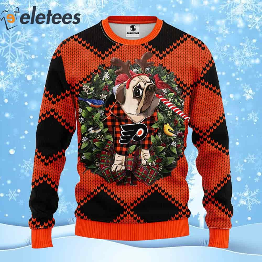 Flyers Hockey Pub Dog Ugly Christmas Sweater