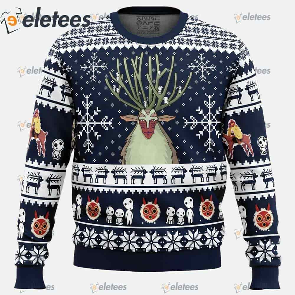 Forest Spirit Princess Mononoke Ugly Christmas Sweater