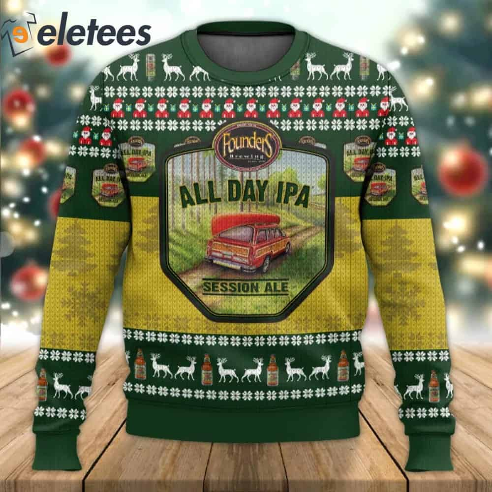 Founders All Day IPA Ugly Christmas Sweater