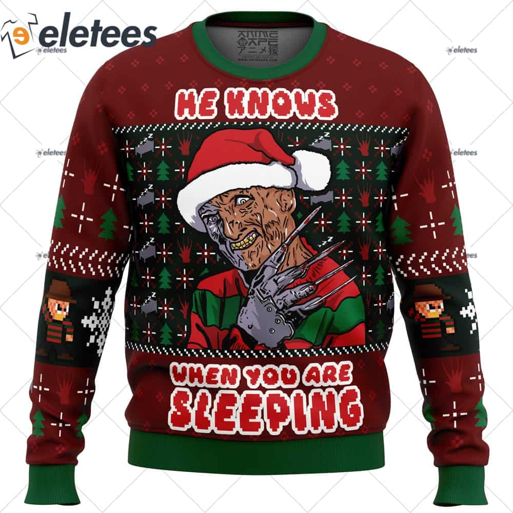 Fred Claws Christmas Freddy Krueger Ugly Christmas Sweater