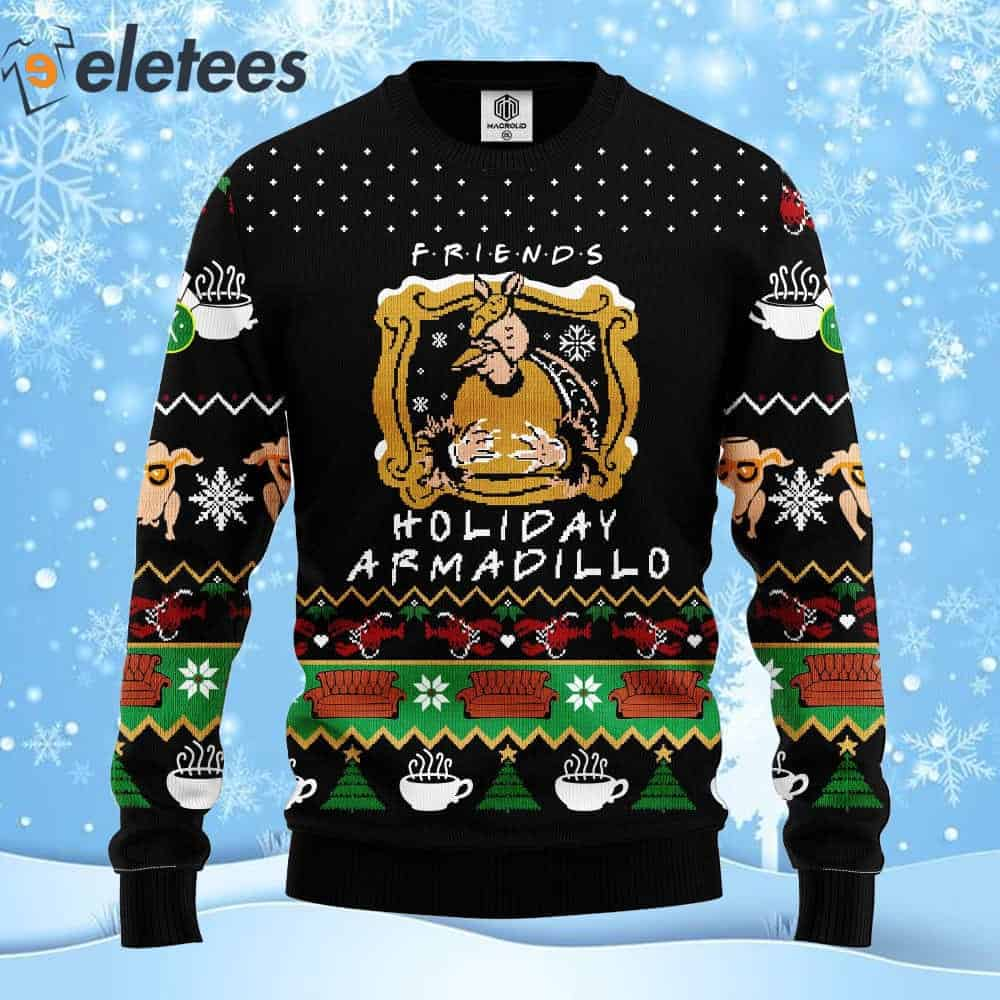 Friends Holiday Armadillo Ugly Christmas Sweater