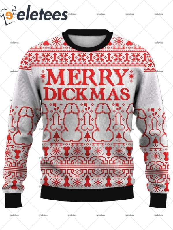 Funny Cocks Merry Dickmas Ugly Christmas Sweater