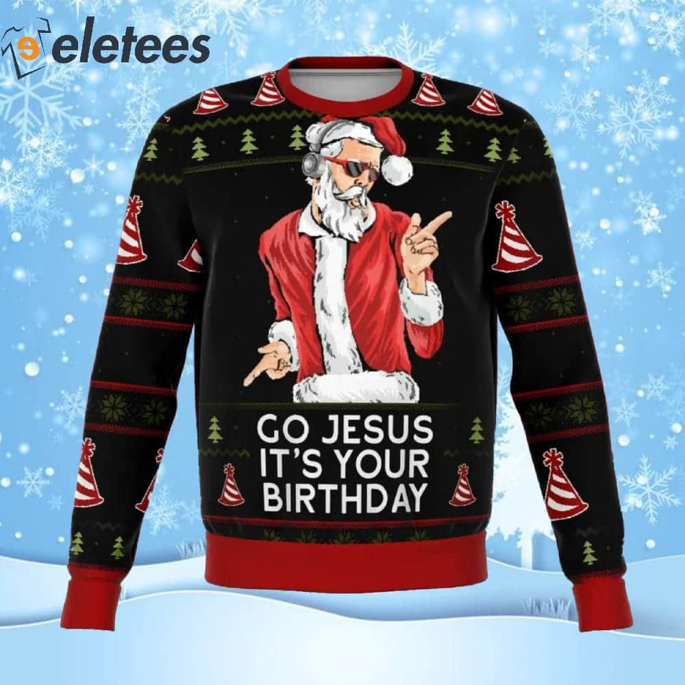 Go Jesus Ugly Christmas Sweater