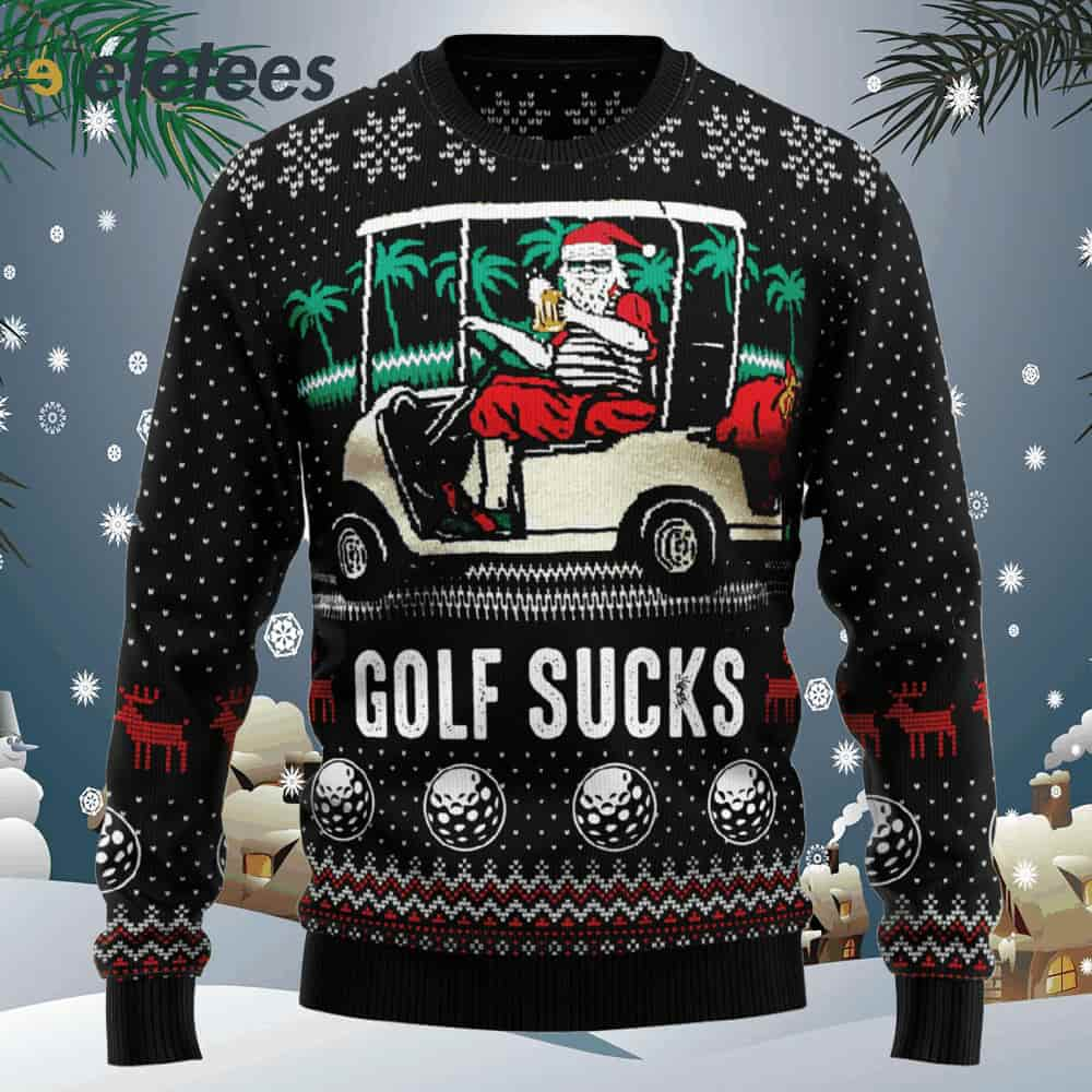 Golf Sucks Ugly Christmas Sweater