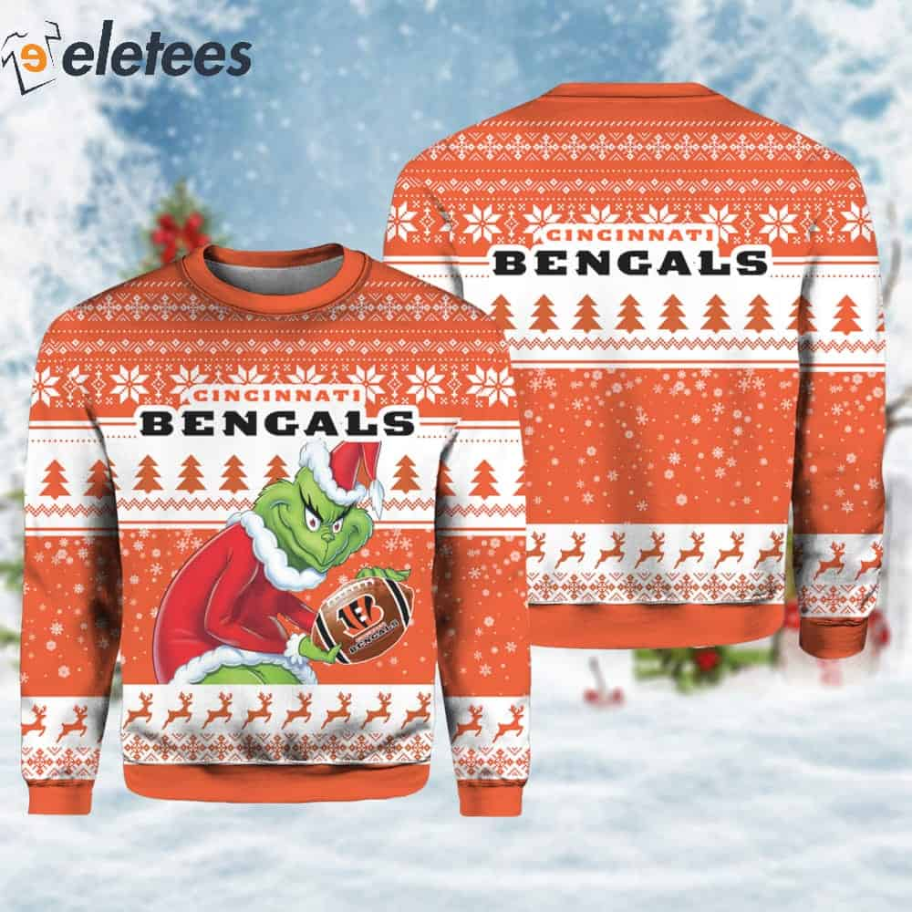 Grinch NFL Cincinnati Bengals Ugly Christmas Sweater