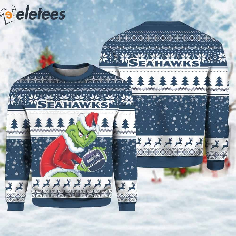 Grinch NFL Seattle Seahawks Christmas Ugly Sweater