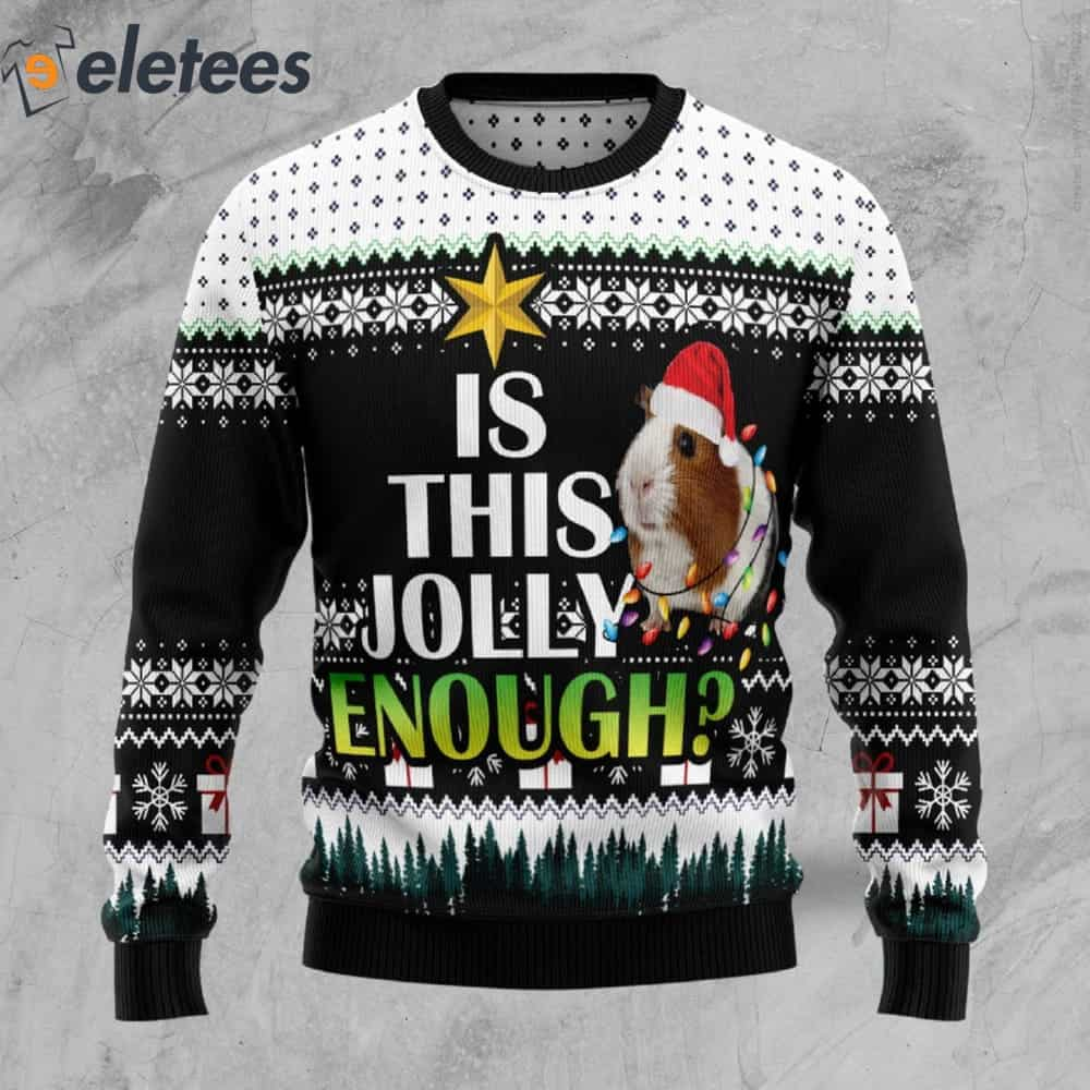 Guinea Pig Is It Jolly Enough Ugly Christmas Sweater