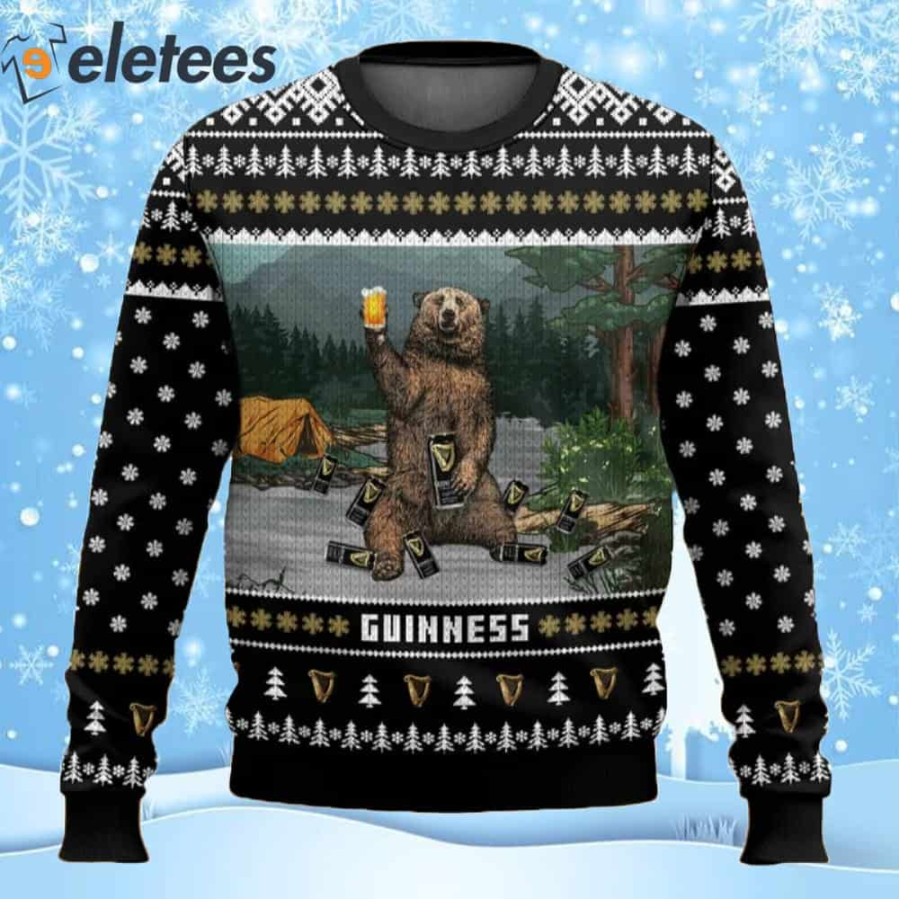 Guinness Bear Ugly Christmas Sweater