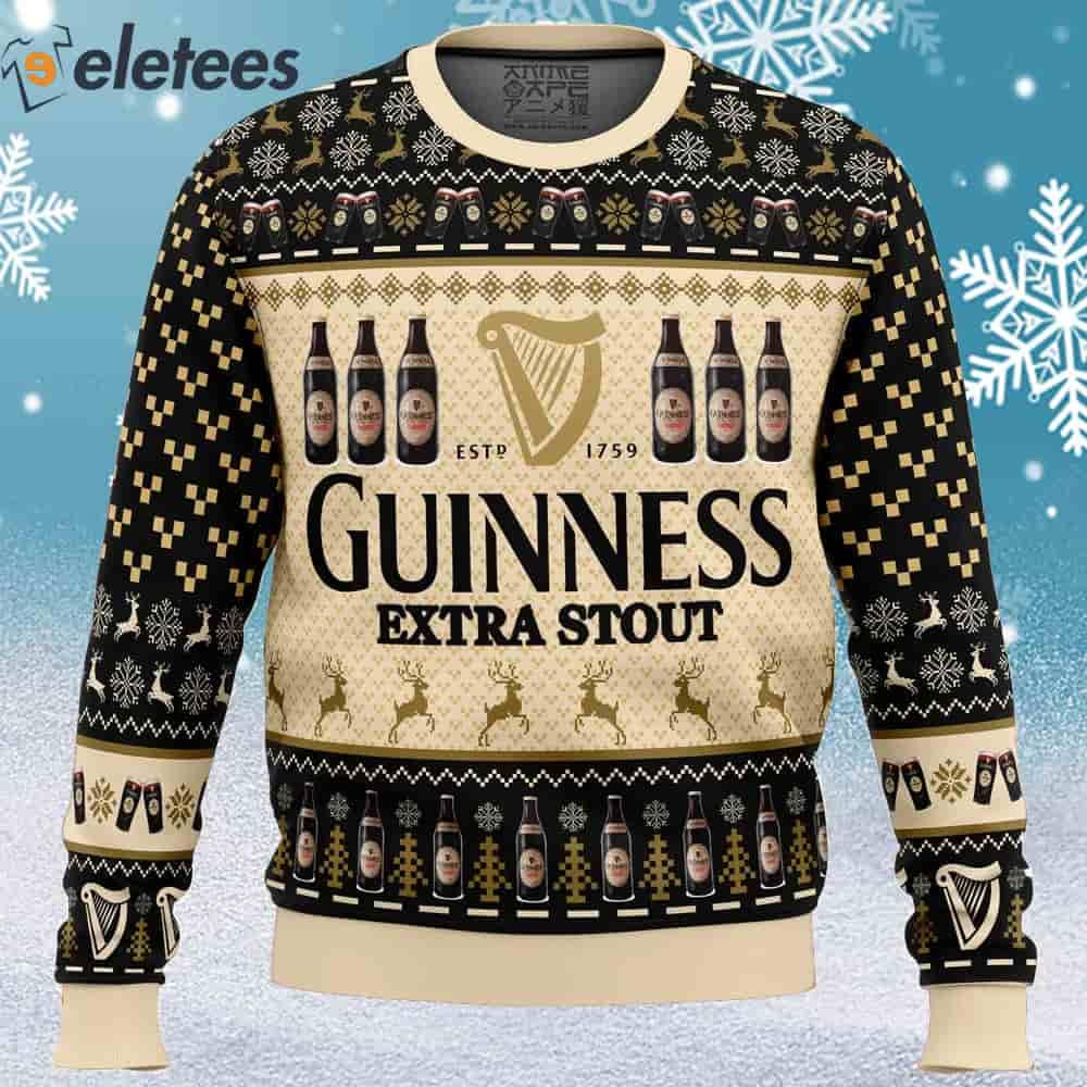 Guinness Extra Stout Ugly Christmas Sweater