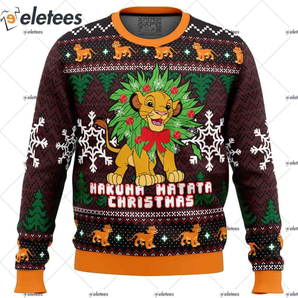 Hakuna Matata Lion King Ugly Christmas Sweater