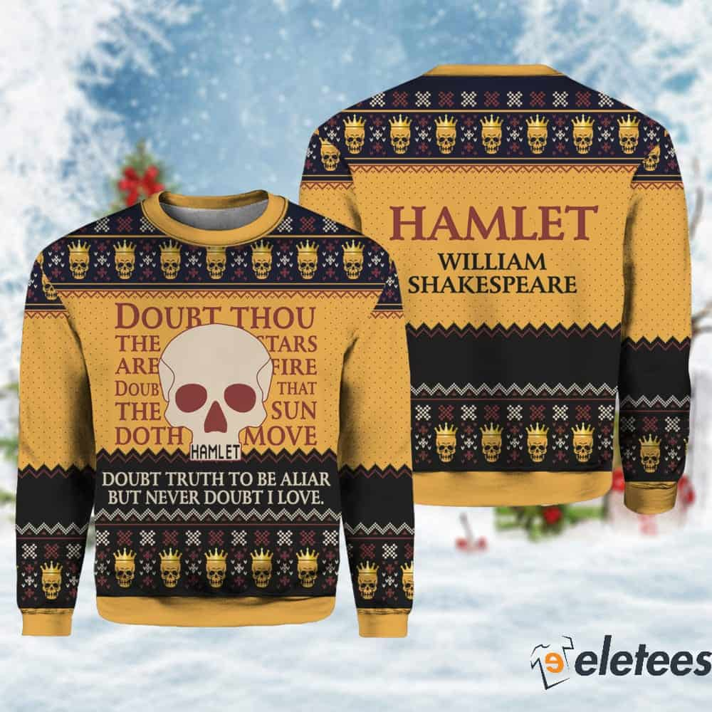 Hamlet Willim Shakespare Christmas Party Ugly Sweater